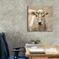 thumbnail image 3 of Epic Graffiti 'Floral Cow I' by Lori Deiter, Canvas Wall Art, 26"x26", 3 of 8