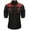 Black & Red, variant on Mens Shirt Western Cowboy Embroidered Long Sleeve Slim Fit Casual Cotton Button Down Hippie with Pockets