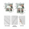 thumbnail image 6 of Spring Rose Kitchen Curtains Sets 36 Inch Length with Valance, Floral Leaves Botanical Rustic Wood Board Swag Valances and Tiers Curtain Set Drapes Swag Curtains for Living Room, Bathroom, Bedroom, 6 of 6
