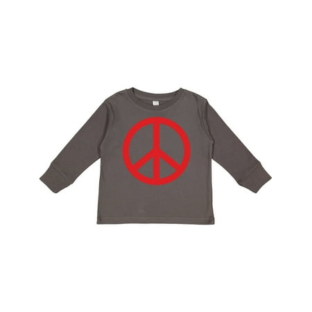 

Inktastic Fun Red Peace Sign Gift Toddler Boy or Toddler Girl Long Sleeve T-Shirt