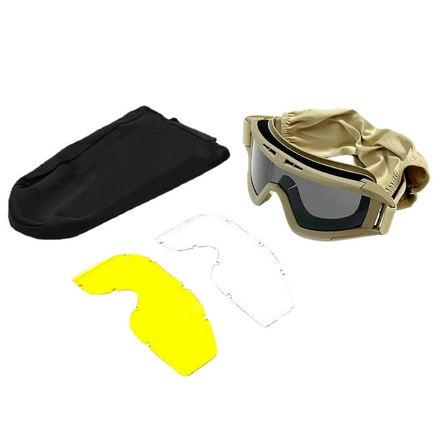 Gafas protectoras deportivas con 3 lentes intercambiables para ciclismo y Airsoft