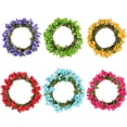 thumbnail image 4 of Marryso Flower Wreath for Front Door Simulated Candle Base Decoration Wreath Candlelight Dinner Tabletop Layout Props Wreath Ornaments, 4 of 7
