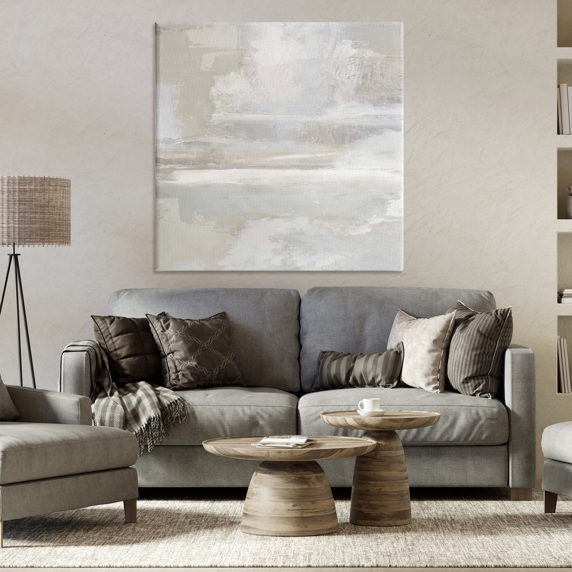 Stupell Industries Contemporary Neutrals Abstract Abstract Painting Wrapped Canvas Canvas Art Print Wall Art, 36 x 36