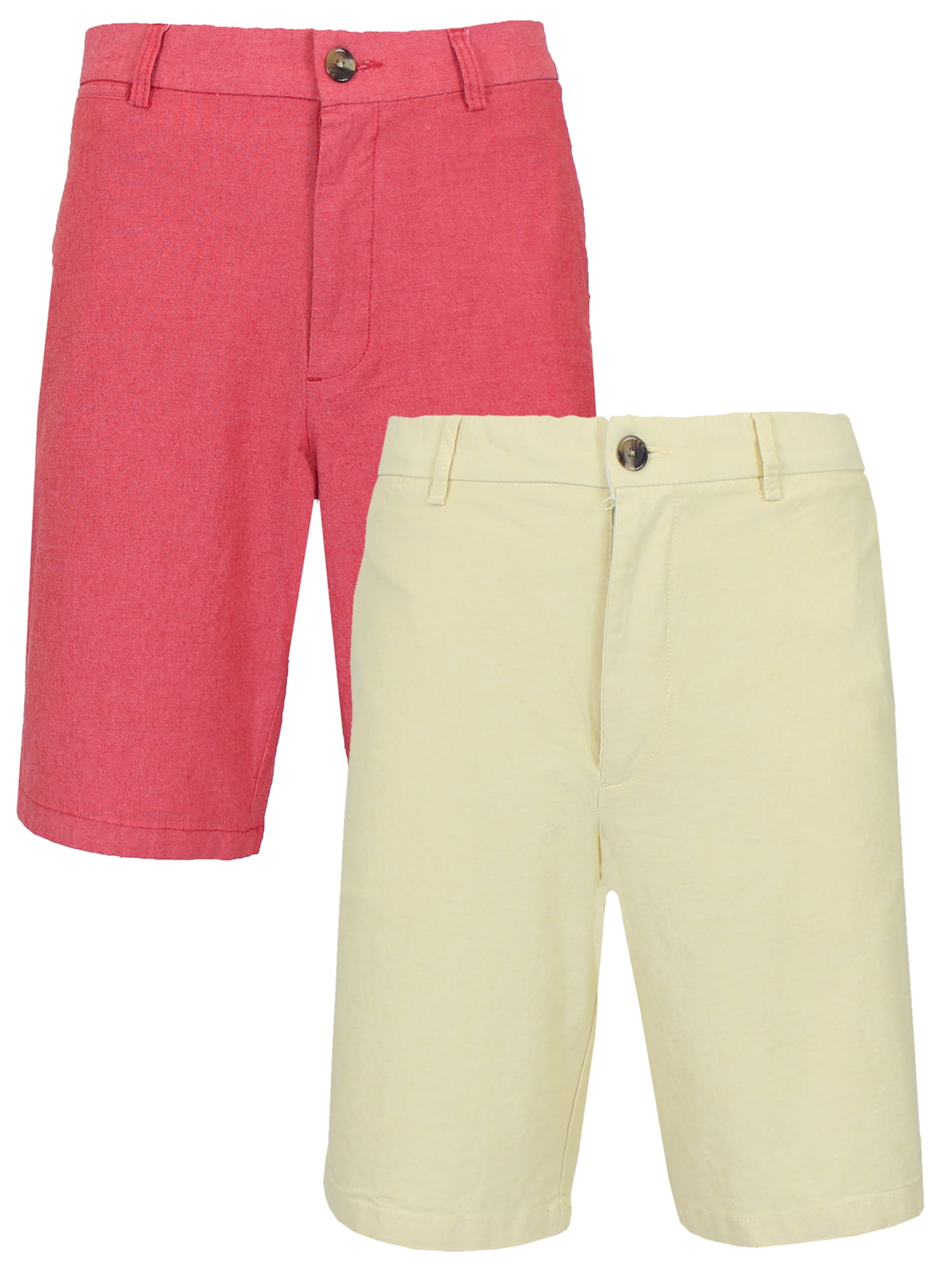 Men's 2Pack FlatFront Cotton Stretch Oxford Chino Shorts (Sizes, 30