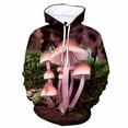 thumbnail image 3 of Nuevas sudaderas con capucha de setas de ensueño con estampado 3D de bosque, cuello redondo, mangas largas, camisetas con patrón de plantas, moda informal, unisex, para hombres y mujeres, 3 of 5