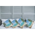 thumbnail image 6 of Ambesonne Exotic Throw Pillow Cover 4 Pack, Panoramic View Beach, 24", Pale Brown Turquoise, 6 of 6