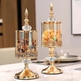 thumbnail image 4 of European Crystal Glass Storage Jar with Lid Rose Candy Jar Gold-Plated Storage Decorative Ornaments Art HomeDecoration,L, 4 of 8