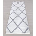 thumbnail image 2 of Charlotte 48022 2 ft. x 7 ft. 3 in. Diamond Runner Rug, Ivory, 2 of 3