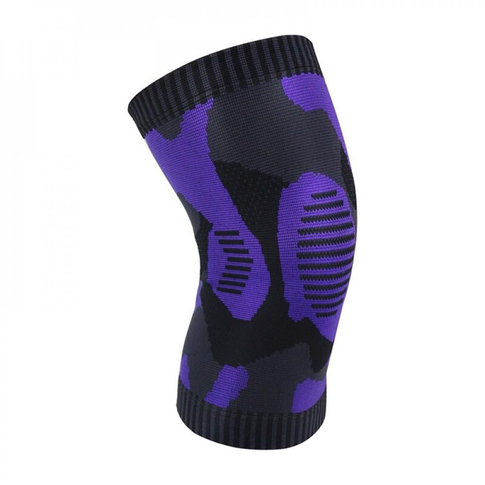 Home Gym Sports Equipment Knitting Compression Knee Pad Leg Joint Protector Blue 