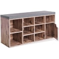 thumbnail image 1 of Shoe Storage Bench, Entryway Bench with Shoe Storage,3-Tier Shoe Rack Bench with Adjustable Shelf, Ideal for Entryway Livingroom Bedroom or RV,Grey Wash, 1 of 5