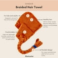 thumbnail image 2 of Braided Microfiber Hair Towel (Ginger), 2 of 8
