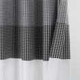 thumbnail image 2 of Dainty Home Waffle Weave Ombre Stripe Fabric Shower Curtain, 70" x 72" In Black, 2 of 6