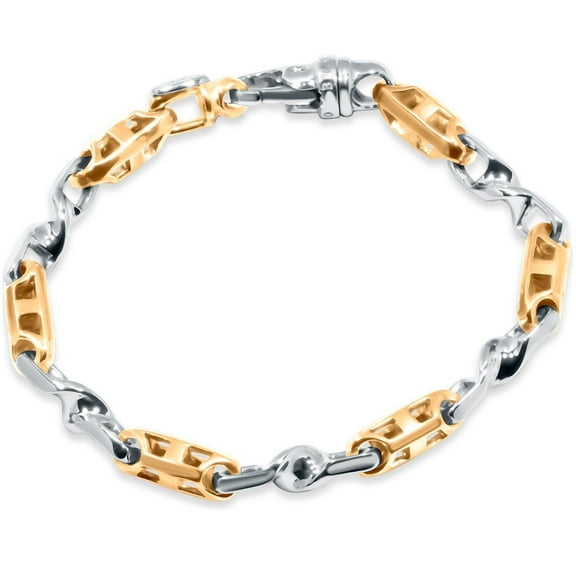 Pompeii Men's Designer Link 14k Gold (43gram) or Platinum (69gram) 7mm Bracelet 8.5" (,)