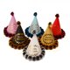 thumbnail image 5 of Gorro triangular de alambre dorado de 20 cm para decoración de tartas de fiesta de adultos y niños, gorro de cumpleaños de bronce perlado, 5 of 6
