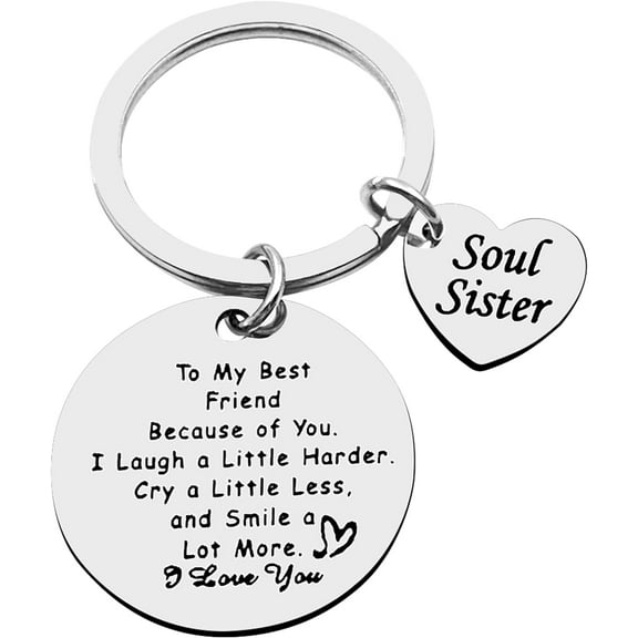 Best Friend Keychain Friendship Gifts for Women Best Friend, To My Best Friend Keyring Birthday Christmas Gifts for Sister BFF Graduation Gifts Jewelry