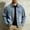 Light Blue, variant on Raeneomay Men's Denim Jacket - Long Sleeve Collared Multi Pocket Outerwear S-XXL