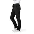 thumbnail image 4 of Adar Addition Go-Basic Scrub Set For Women - Slim V-Neck Scrub Top & Skinny Cargo Scrub Pants - A9200 - Black - M, 4 of 6