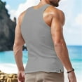 thumbnail image 4 of Yiaimeir Men's Ribbed Button Down Tank Top Sleeveless Casual Slim Fit Tank Tops For Gym Fitness And Everyday Wear,Size S-3XL, 4 of 4