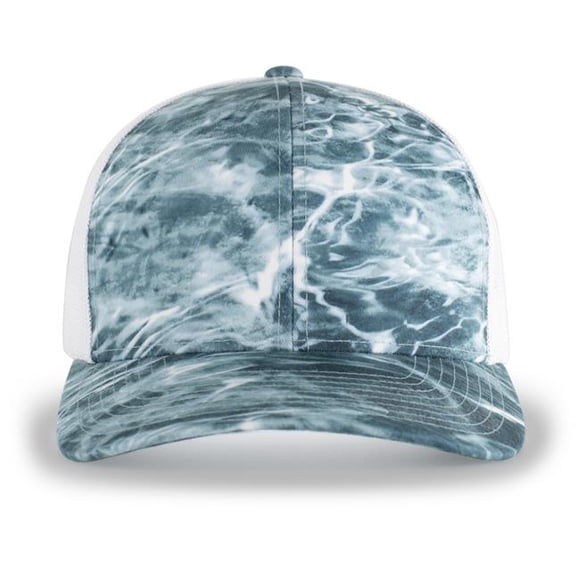 Elements Aqua Camo Trucker Snapback Cap, Elements Spindrift & White - One Size