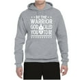 thumbnail image 2 of Wild Bobby Be The Warrior God Called You To Be Inspirational/Christian Unisex Graphic Hoodie Sweatshirt, Heather Grey, 3X-Large, 2 of 5