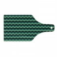 thumbnail image 1 of Teal Cutting Board, Expressionist Chevron Style Pattern Geometric Vibrant Colored Modern, Decorative Tempered Glass Cutting and Serving Board, Wine Bottle Shape, Mint Green Teal Black, by Ambesonne, 1 of 1