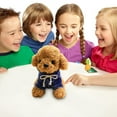 thumbnail image 2 of VISALY Simulation Teddy Dog Action Figure Super Cute Puppy Dog Plush Toy Rag Doll Children Female Birthday Gift, 2 of 6