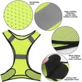 thumbnail image 5 of Chaleco reflectante, chaleco de seguridad reflectante ajustable de alta visibilidad, tamaño universal, para bicicleta, motocicleta, ciclismo, correr, trotar (amarillo neón) (1 unidad), 5 of 5