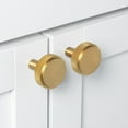 thumbnail image 3 of GlideRite 1-1/2 in. Solid Round Knurled Cabinet Knob, Satin Gold, Pack of 10, 3 of 3