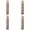 Silver 4PCS, variant on Stainless Steel Thumb Push Salt Pepper Spice Sauce Grinder Mill Muller Stick