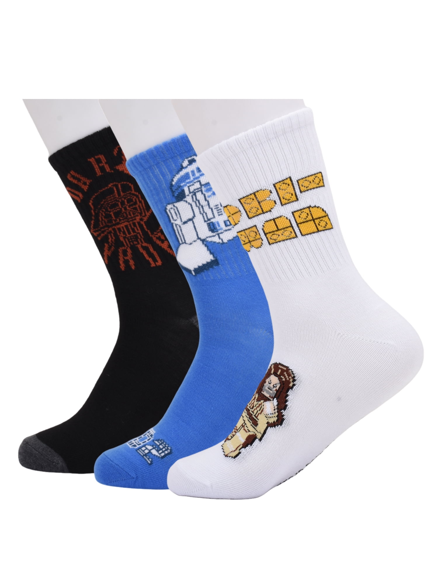 Lego Star Wars Crew Socks Boys 3-Pack Size Large