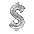 thumbnail image 1 of Anagram 85166 40 in. Dollar Symbol Sign Foil Balloon, Silver, 1 of 1
