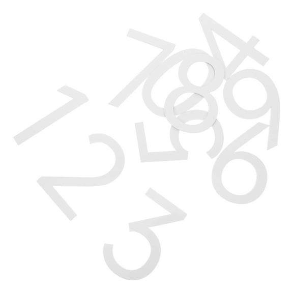 HEANUJJ 10Pcs House Number Plaque Modern Acrylic White 3D Door Signage