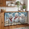 thumbnail image 3 of Coastal Snowman Christmas Cabinet Curtain 32"Wx55"L, Dustproof Pantry Door Curtain with Self Adhesive Tape, Xmas Tree Starfish Beach Tall Storage Cover Privacy Drape for Bathroom Kitchen Laundry Room, 3 of 9