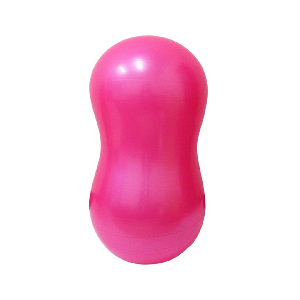 HEATSHAKING 1Set Pink PVC Peanut Shaped Balance Ball for Gym Workouts Yoga Accessories