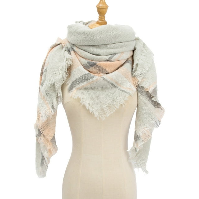 Ladies' Plaid New Thorn Square Scarf Ladies' Plaid Triangle Scarf