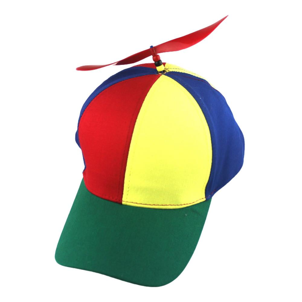 Careslong Propeller Baseball Cap - Helicopter Clown Hat Ball Cap with Propeller - for Kids Adults, Colorful, - 57cm modern - Walmart.com