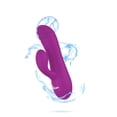thumbnail image 3 of Viben Jolie Mini Rechargeable Splashproof Silicone Ridged Dual-Motor Rabbit Vibrator, Berry, 3 of 6