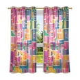 thumbnail image 6 of Yayeee Window Curtains Light Filtering 63"x42" Grommet Panel Pair Home Living Room Decor, Art Map, 6 of 7