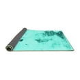 thumbnail image 2 of Ahgly Company Indoor Round Abstract Turquoise Blue Modern Area Rugs, 6' Round, 2 of 4