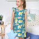 thumbnail image 4 of Balery Cute Polar Bear Fishing Camisón de princesa para niñas, pijama de algodón con mangas abullonadas, suave y bonito.-Large, 4 of 6