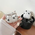 thumbnail image 3 of POZYIE Compatible with AirPods Pro Clear Case,Cute Cartoon Flower Pattern Design with Floral Keychain,Soft TPU Protective Shockproof Case for AirPod Pro for Girls Women,Black, 3 of 6