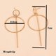 thumbnail image 4 of Boho Large Bar Hoop Earrings Gold Circle Stick Drop Prom for Women Girls, 4 of 5