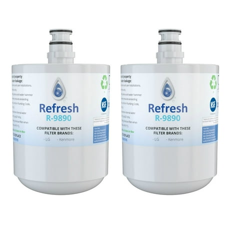 

Replacement For LG LSC23924SB Refrigerator Water Filter - by Refresh (2 Pack)