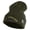 Olive, variant on US Submarine Symbol Embroidered 12 inch Cuffed Knit YP Long Beanie - Black OSFM