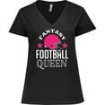 thumbnail image 3 of Inktastic Fantasy Football Queen Women's Plus Size V-Neck T-Shirt, 3 of 5