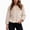 Beige, variant on Fuzzy Faux Fur Coats for Women Cropped Jacket Long Sleeve Trendy Winter Outerwear