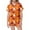 Z18-Orange, variant on MUXiin Girls Pajamas Size 14-16 Nightgown Girls Halloween Print Pajama Set Short Sleeve Lapel Top And Pants Comfy Sleepwear For Kids Casual Home Loungewear Outfit Age 3 13 Years