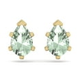 thumbnail image 2 of SuperJeweler 2 Carat Pear Shape Green Amethyst Stud Earrings In 14K Yellow Gold Over Sterling Silver For Women, 2 of 6