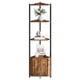 thumbnail image 1 of QinaQin Repisa esquinera de 5 niveles y 57 pulgadas, con estructura metálica y repisas de madera, ideal para sala, cocina, baño o recámara, 1 of 9