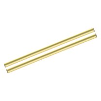 Uxcell 2Pcs Brass Rods 0.39 x 11.81" Brass Solid Round Stock Lathe Bar for Knife Handles Pin DIY Craft Model Plane